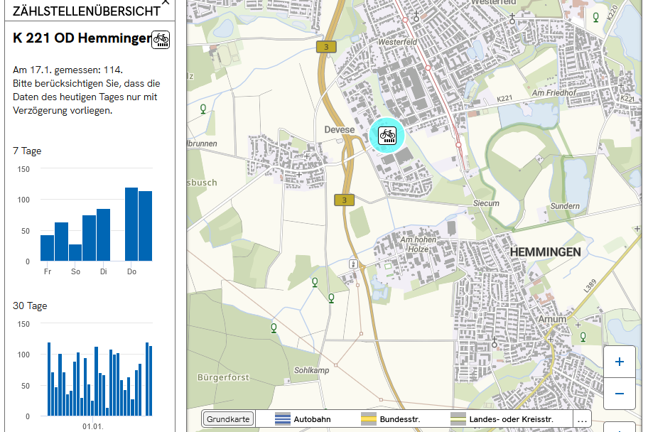 Radzählstelle Devese Radzählstelle Devese